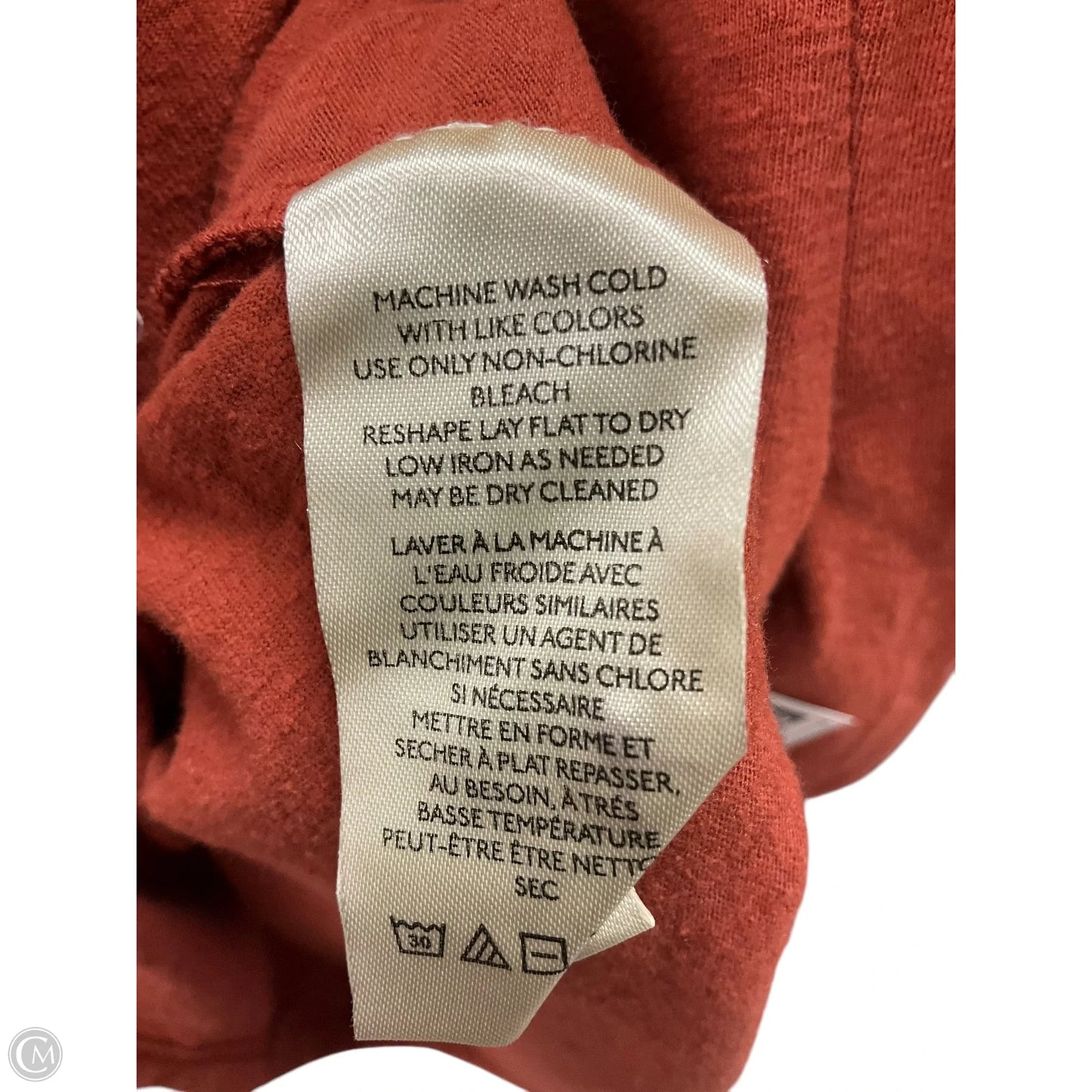Top Short Sleeve By Anthropologie In Orange, Size: Xs