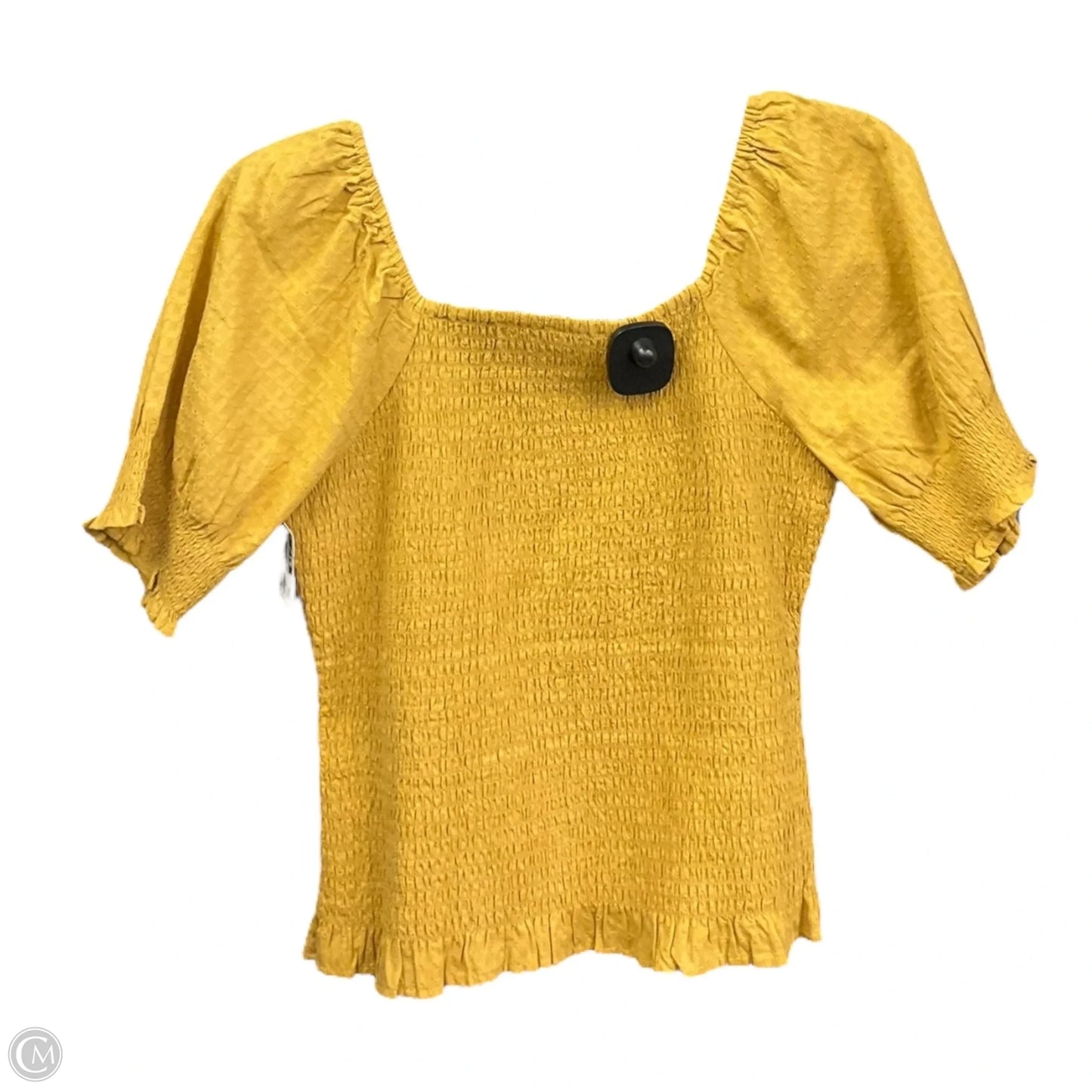 Top Short Sleeve By Madewell In Yellow, Size: Xs