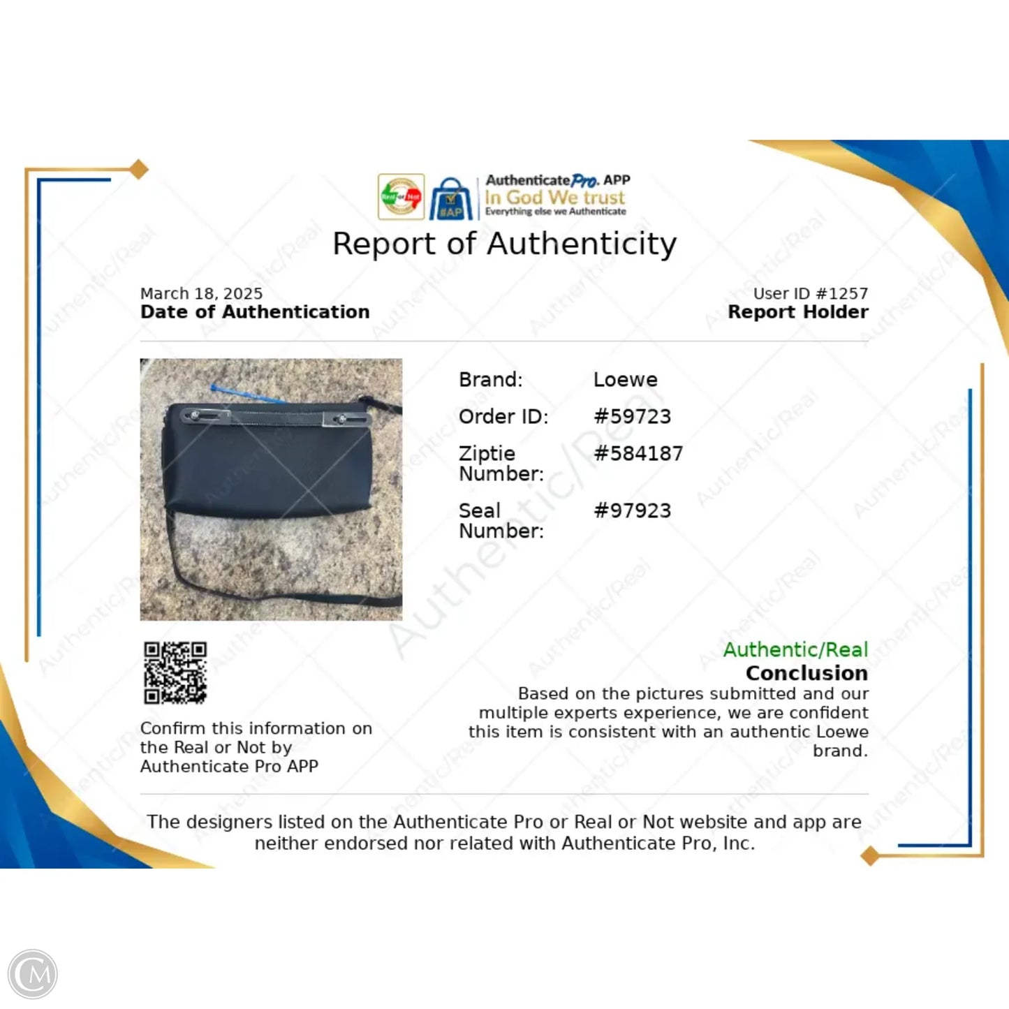 Crossbody Luxury Designer By Loewe, Size: Small