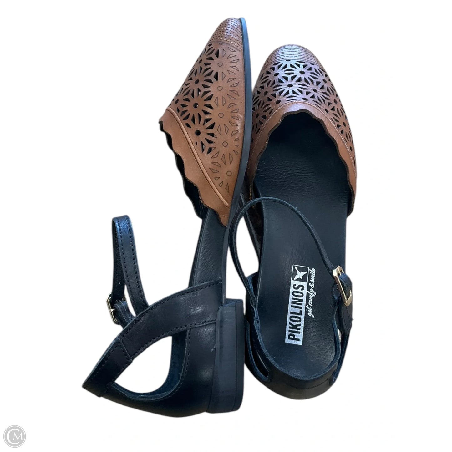 Shoes Flats By Pikolinos In Black & Brown, Size: 6.5