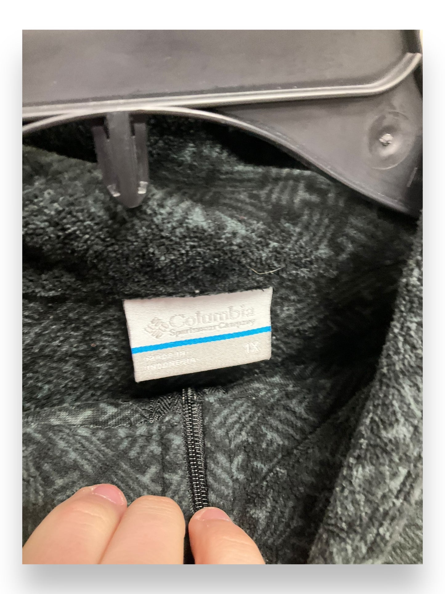 Athletic Fleece By Columbia In Black & Grey, Size: 1x