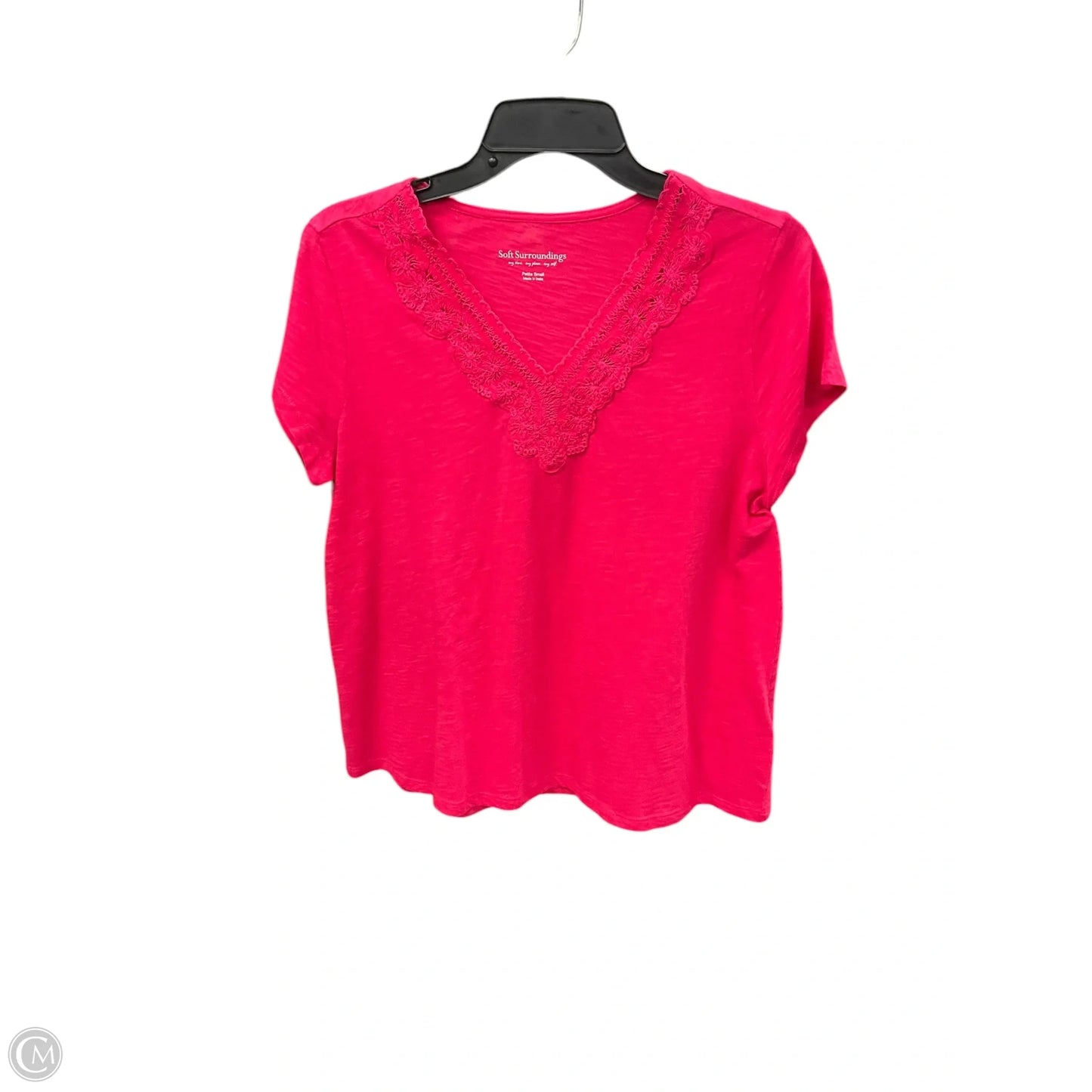 Top Short Sleeve By Soft Surroundings In Pink, Size: Sp