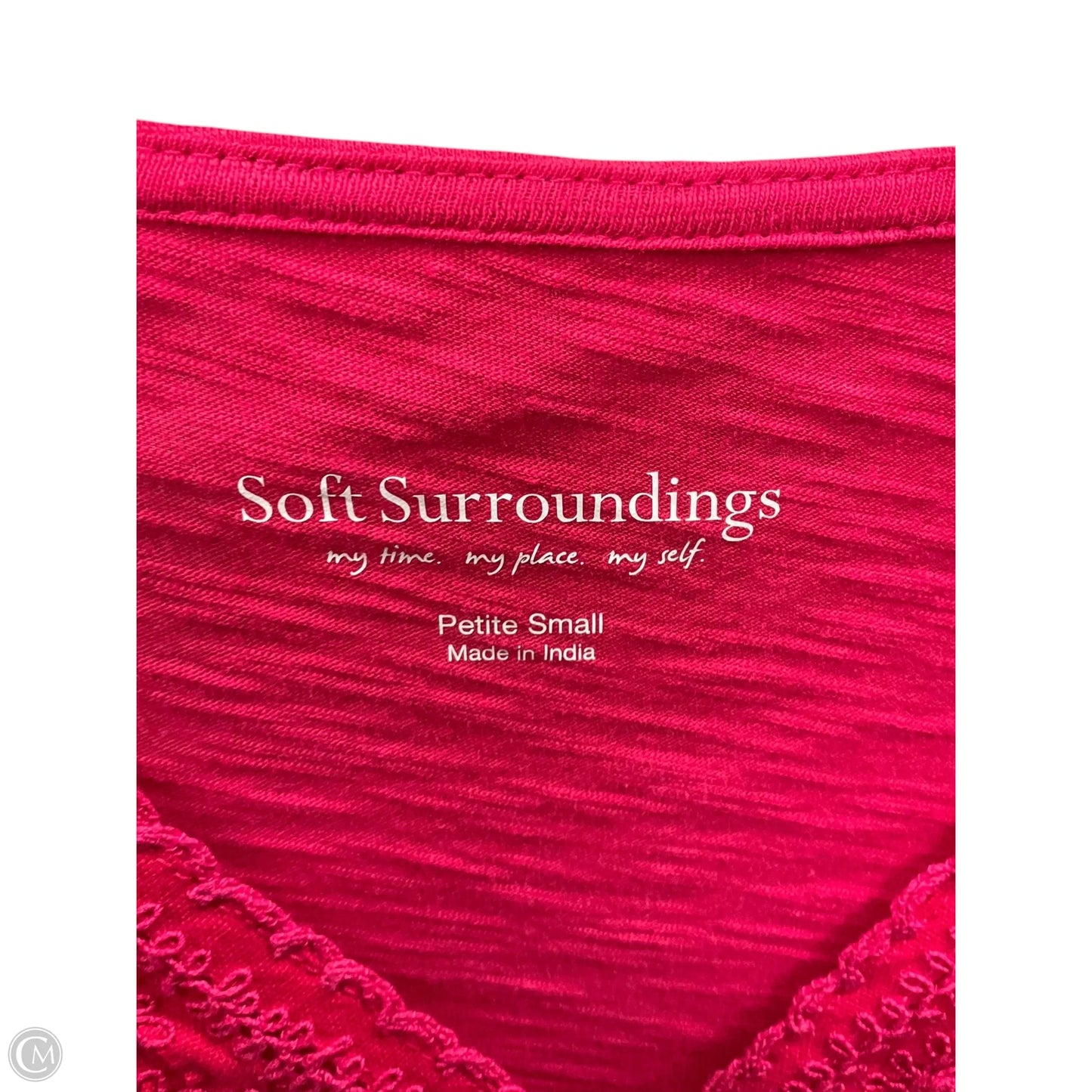 Top Short Sleeve By Soft Surroundings In Pink, Size: Sp