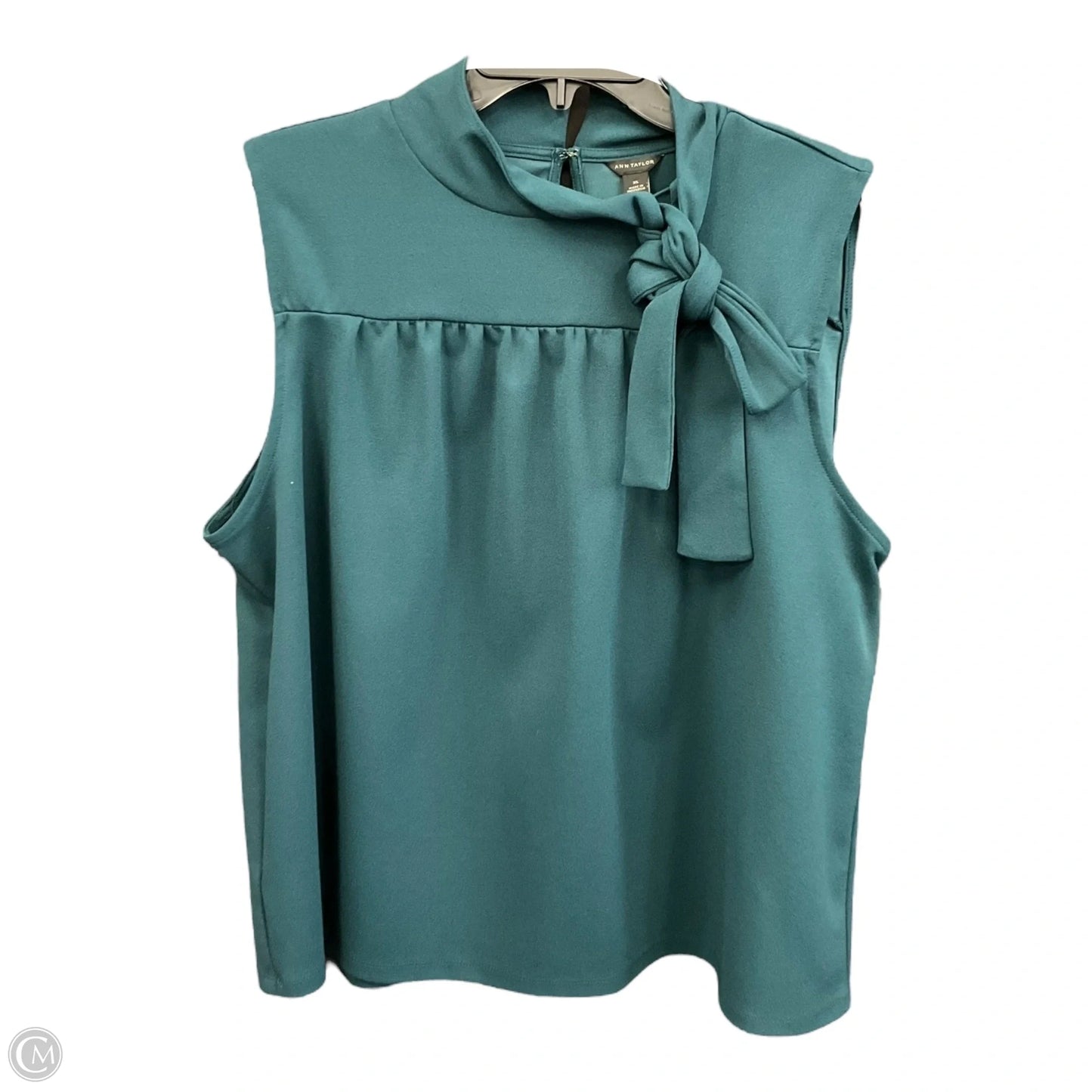 Top Sleeveless By Ann Taylor In Teal, Size: Xl