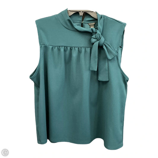 Top Sleeveless By Ann Taylor In Teal, Size: Xl