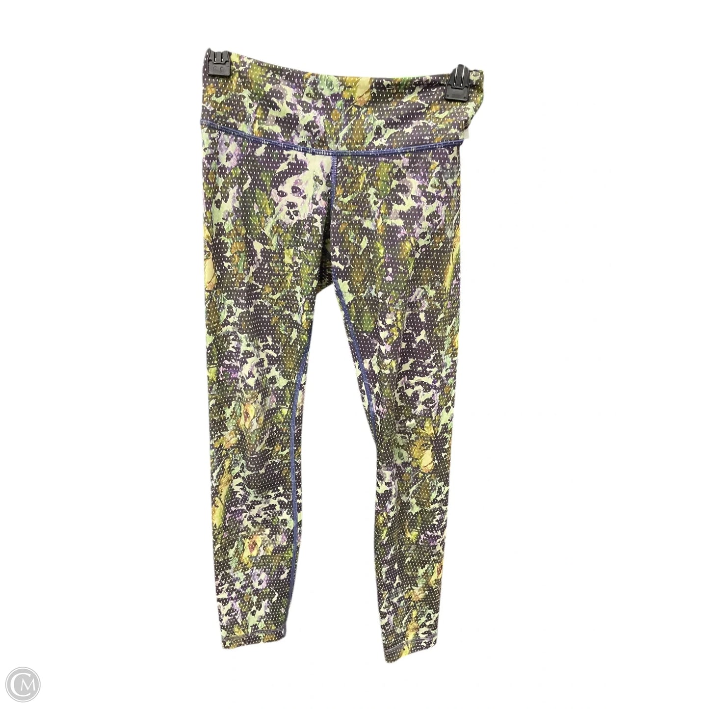 Athletic Leggings By Lululemon In Green & Purple, Size: S