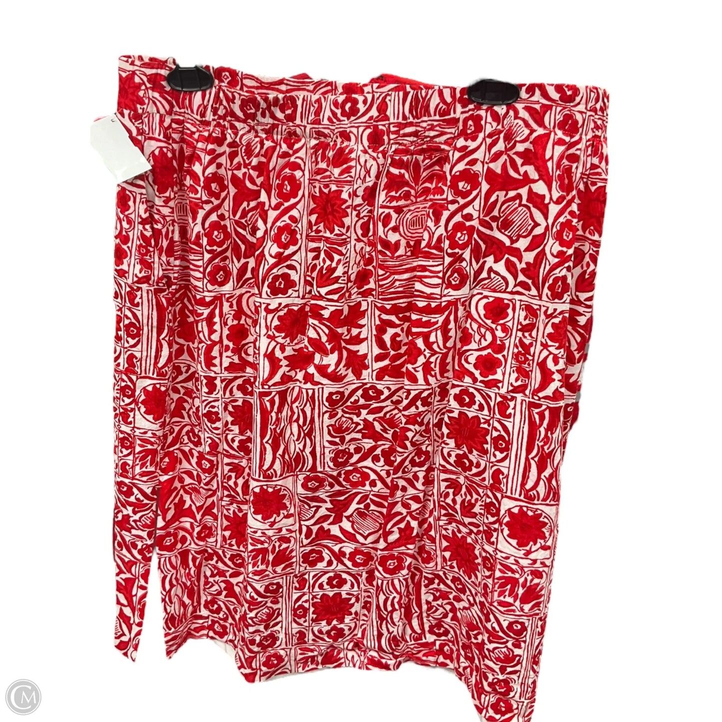 Skirt Midi By Ann Taylor In Red & White, Size: 12