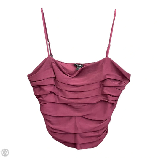 Top Sleeveless By Express In Maroon, Size: Xl