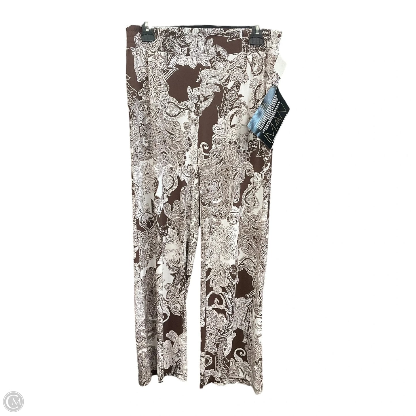 Pants Lounge By Iman Hsn In Brown & White, Size: 8