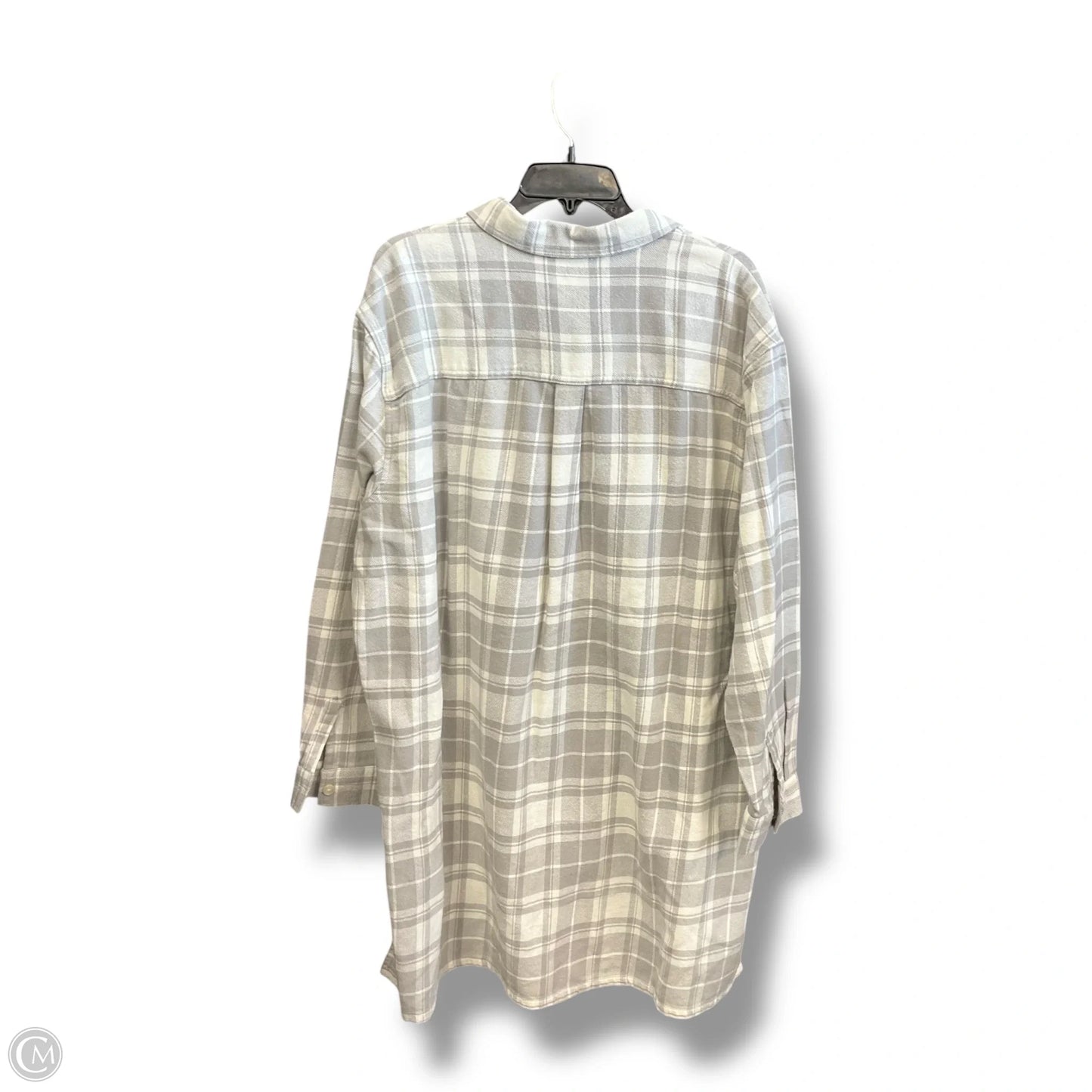 Tunic Long Sleeve By Eddie Bauer In Plaid Pattern, Size: Xl