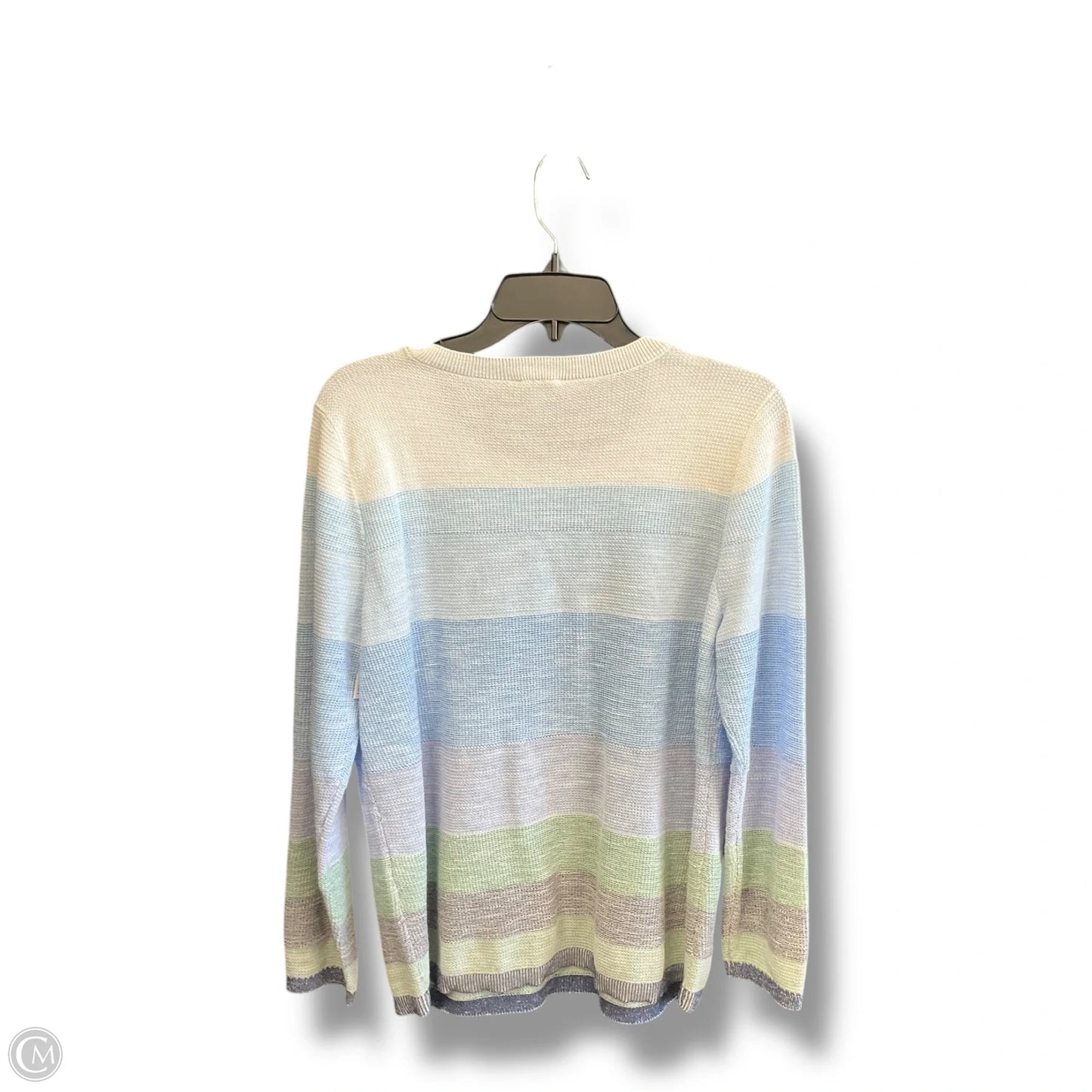 Top Long Sleeve By Talbots In Striped Pattern, Size: Lp