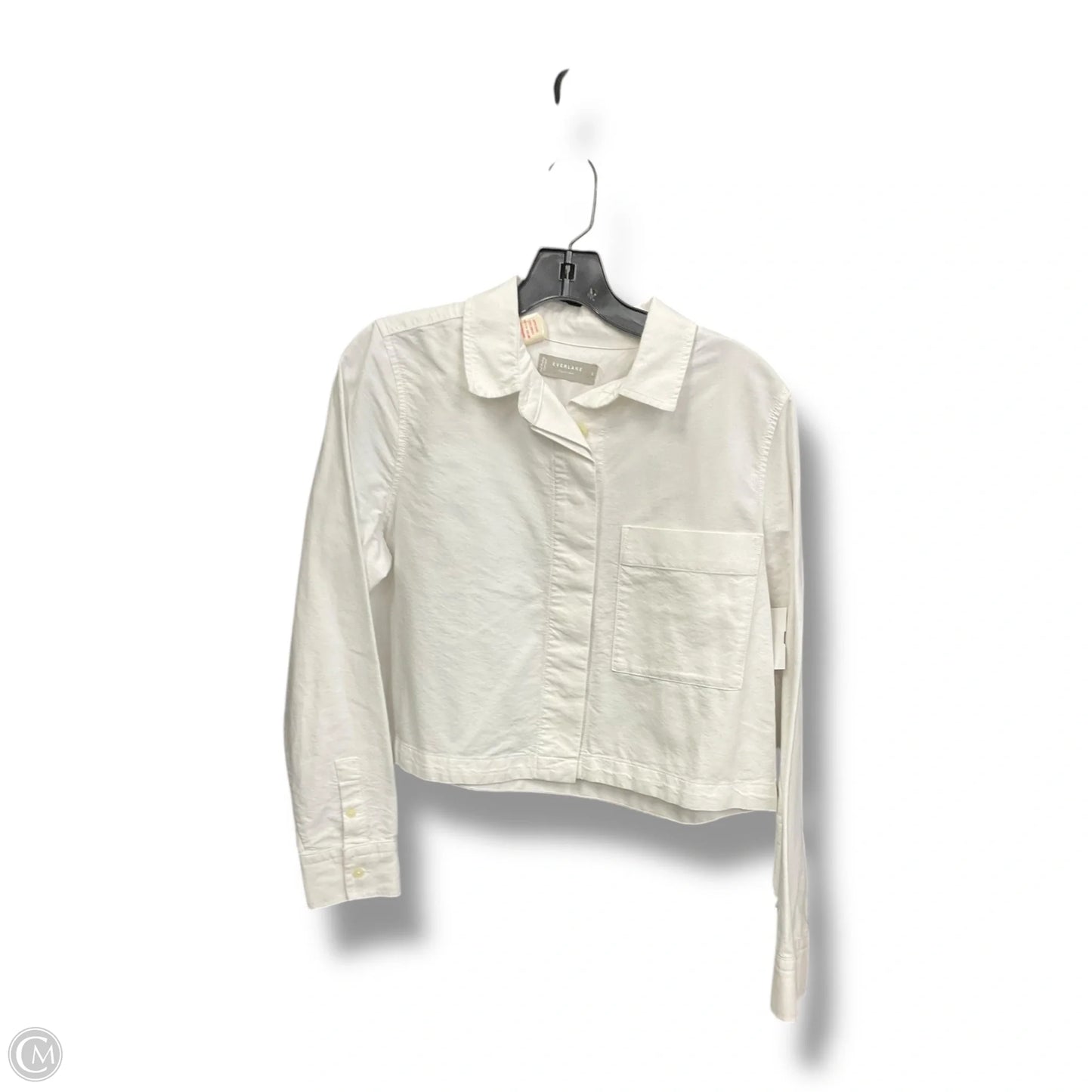 Blouse Long Sleeve By Everlane In White, Size: S