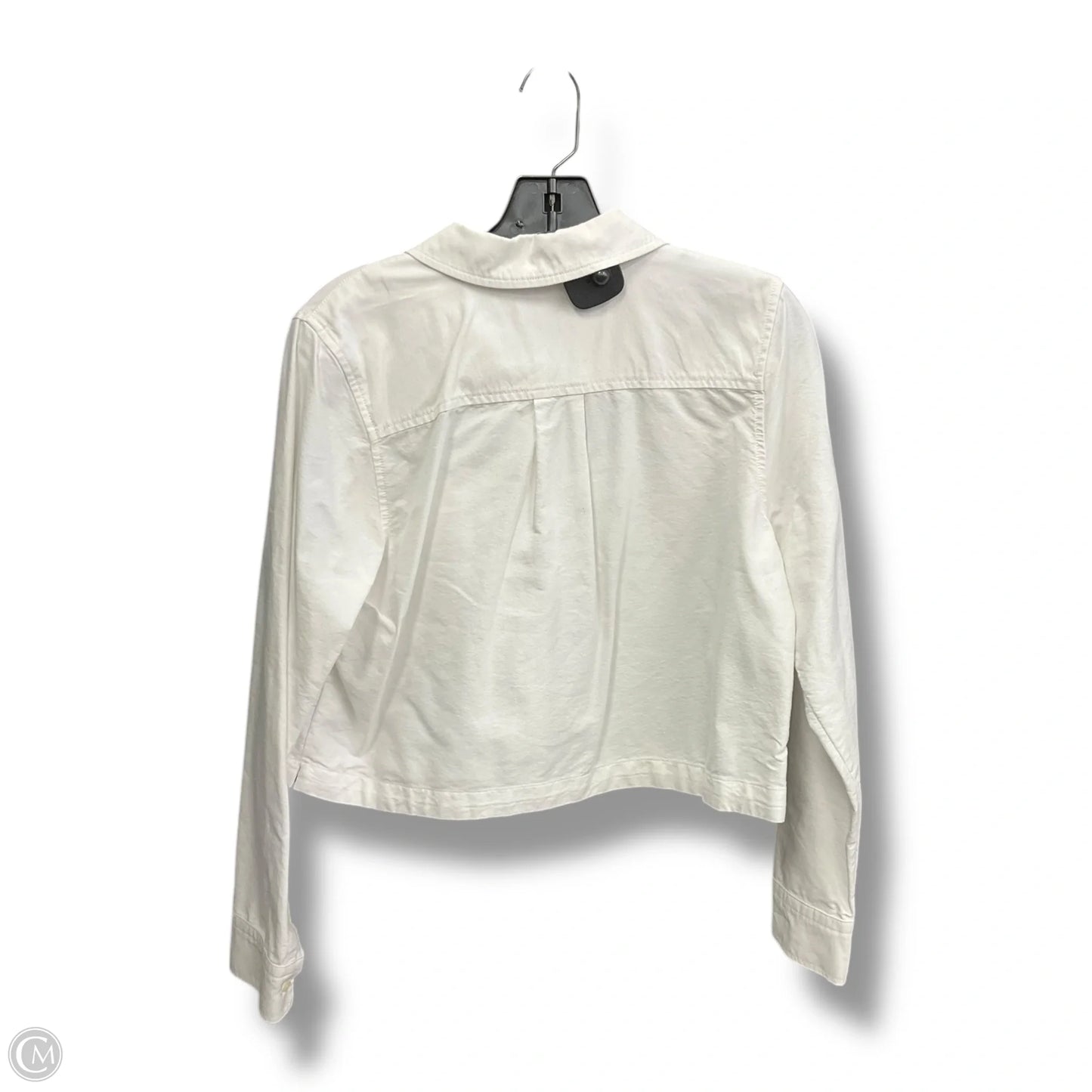 Blouse Long Sleeve By Everlane In White, Size: S
