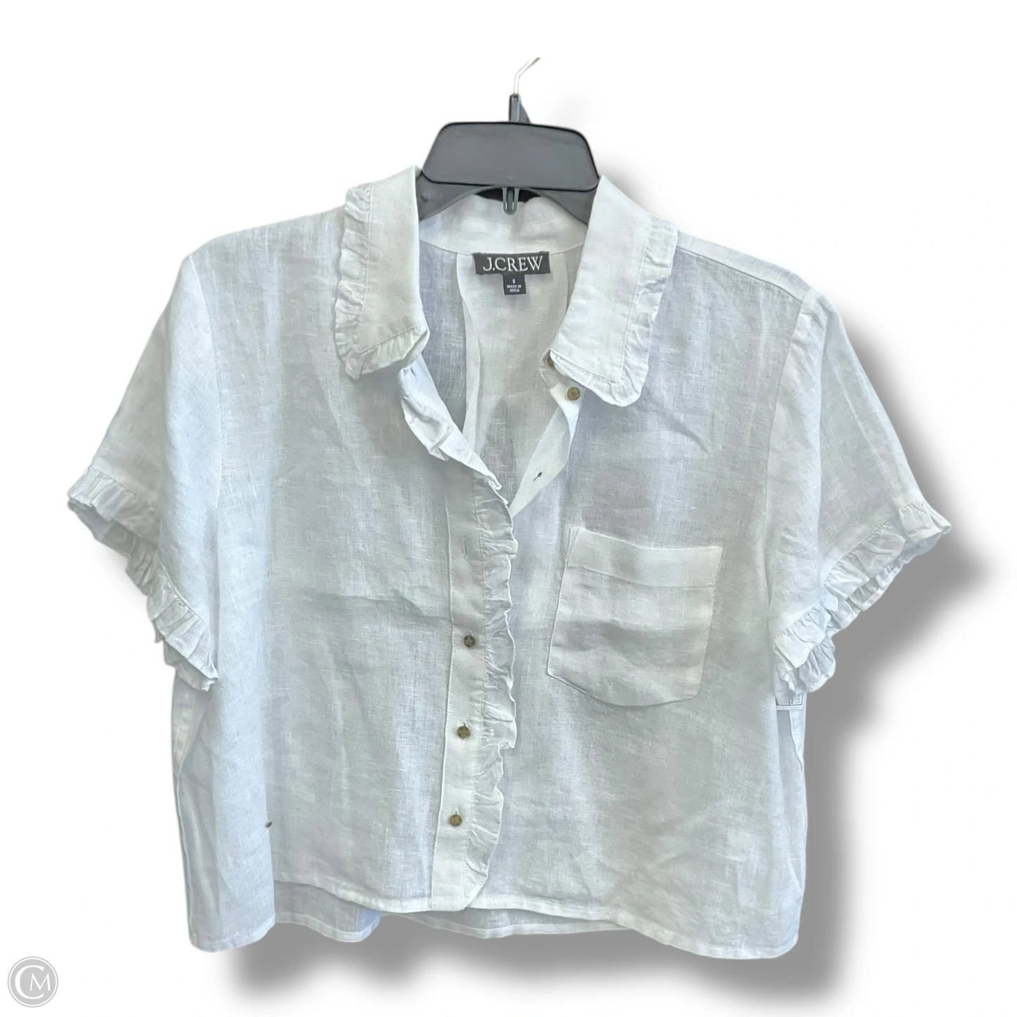 Top Short Sleeve Basic By J. Crew In White, Size: S