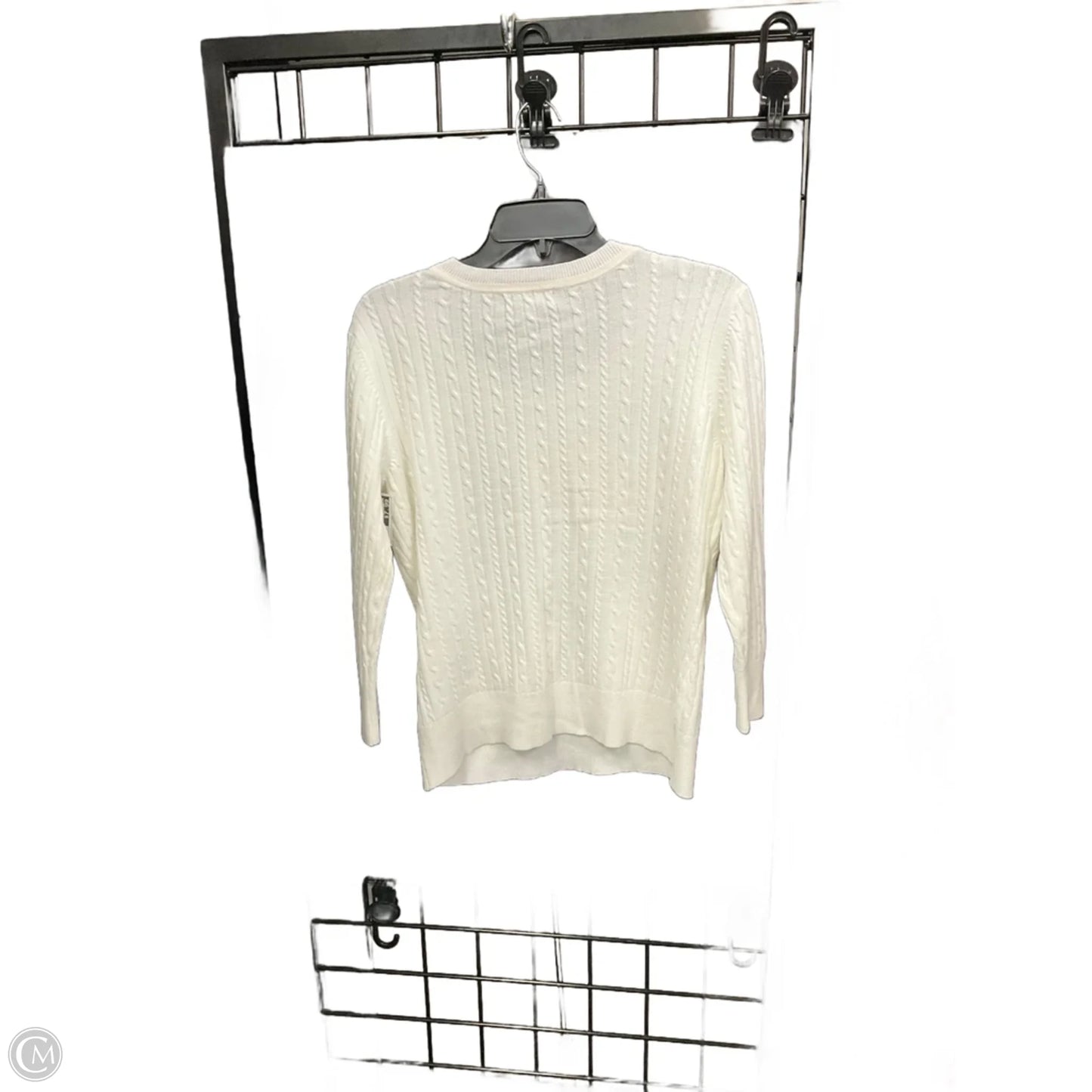 Top Long Sleeve Basic By Merona In White, Size: L