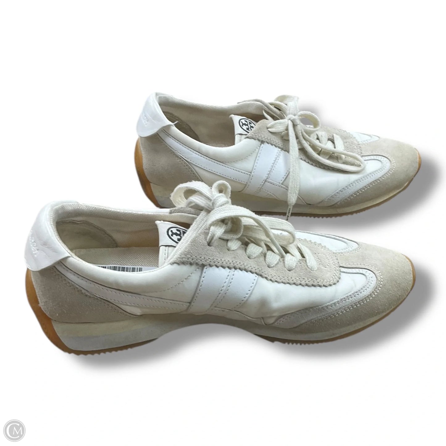 Shoes Designer By Tory Burch In Tan & White, Size: 8