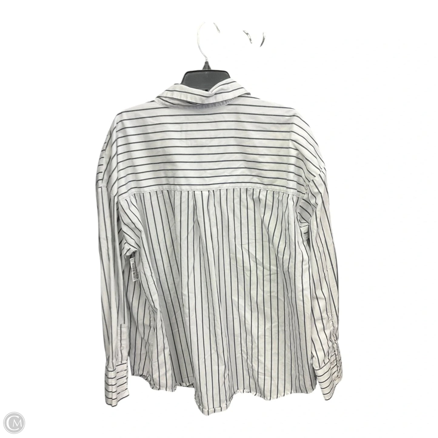 Blouse Long Sleeve By Abercrombie And Fitch In Striped Pattern, Size: Xl