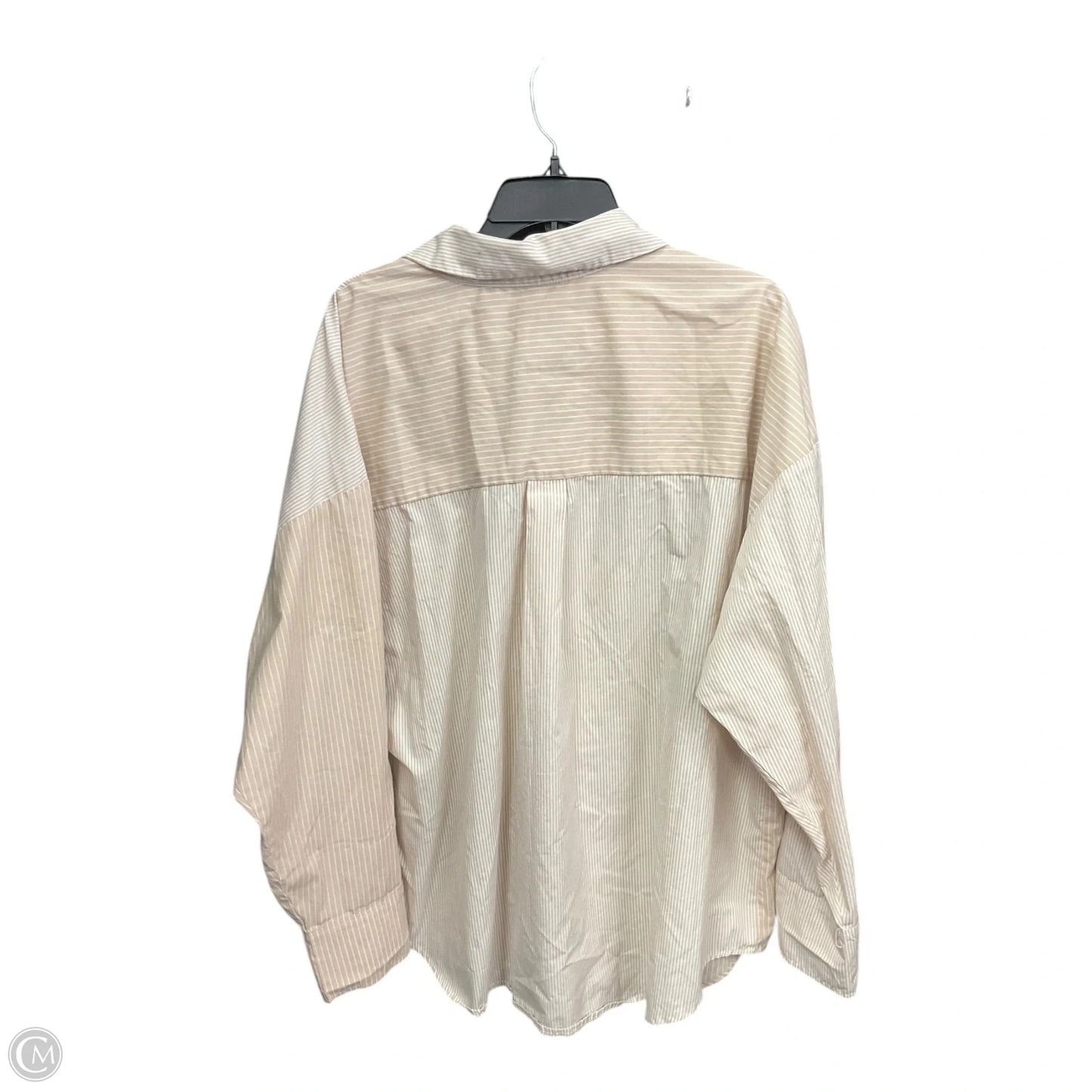 Blouse Long Sleeve By Abercrombie And Fitch In Striped Pattern, Size: Xl