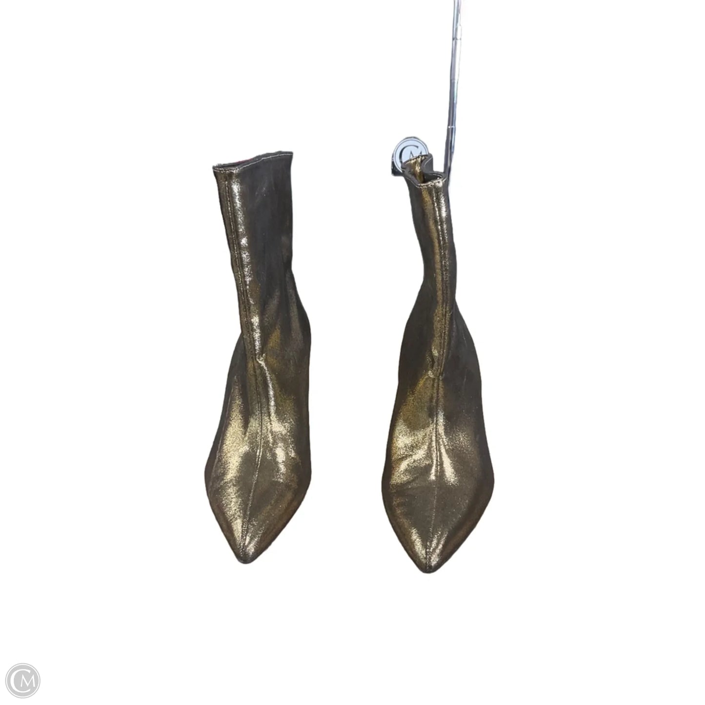 Boots Ankle Heels By Zara In Gold, Size: 8