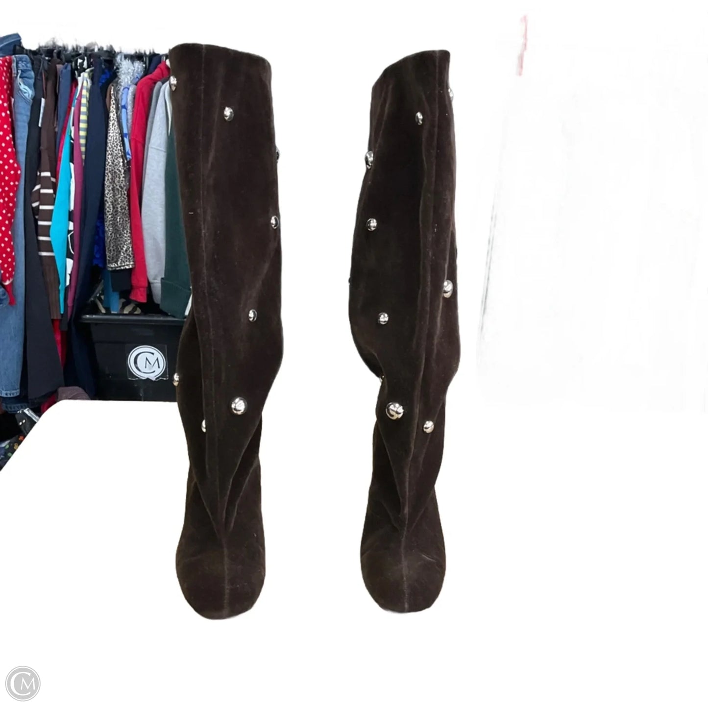 Boots Mid-calf Heels By Zara In Brown, Size: 9