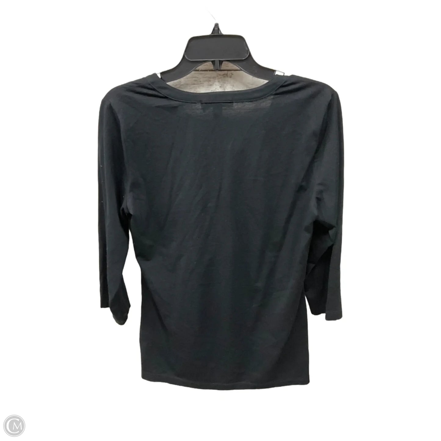 Top Long Sleeve Basic By Lauren By Ralph Lauren In Black, Size: M