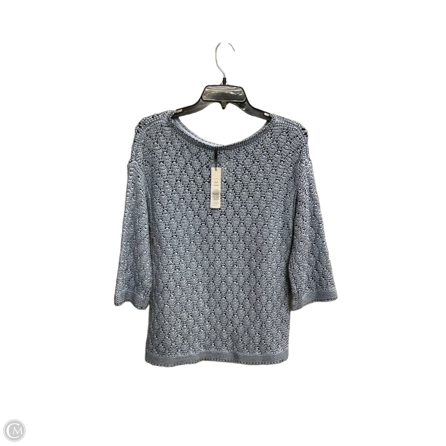Top 3/4 Sleeve By Chicos In Blue, Size: 1x