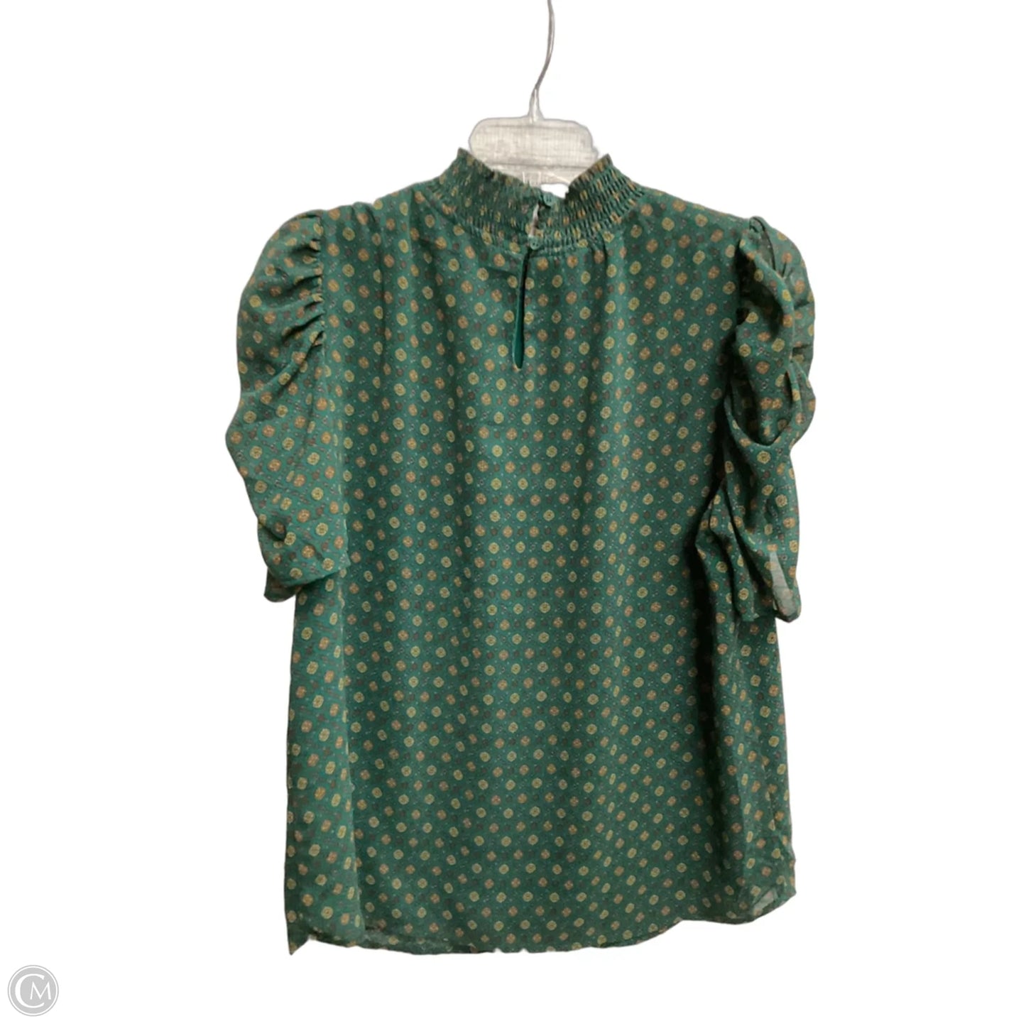 Top Short Sleeve By Pleione In Green, Size: L