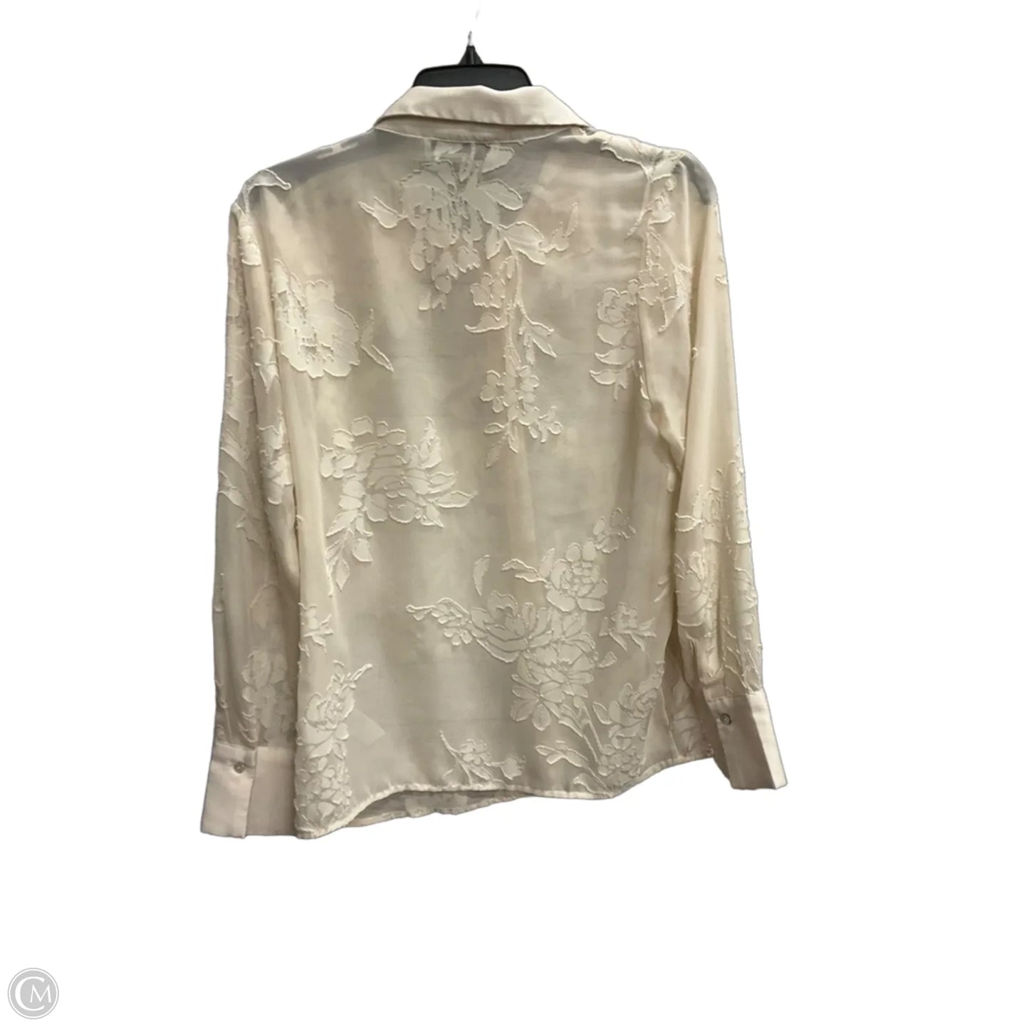 Blouse Long Sleeve By Rachel Zoe In Cream, Size: M