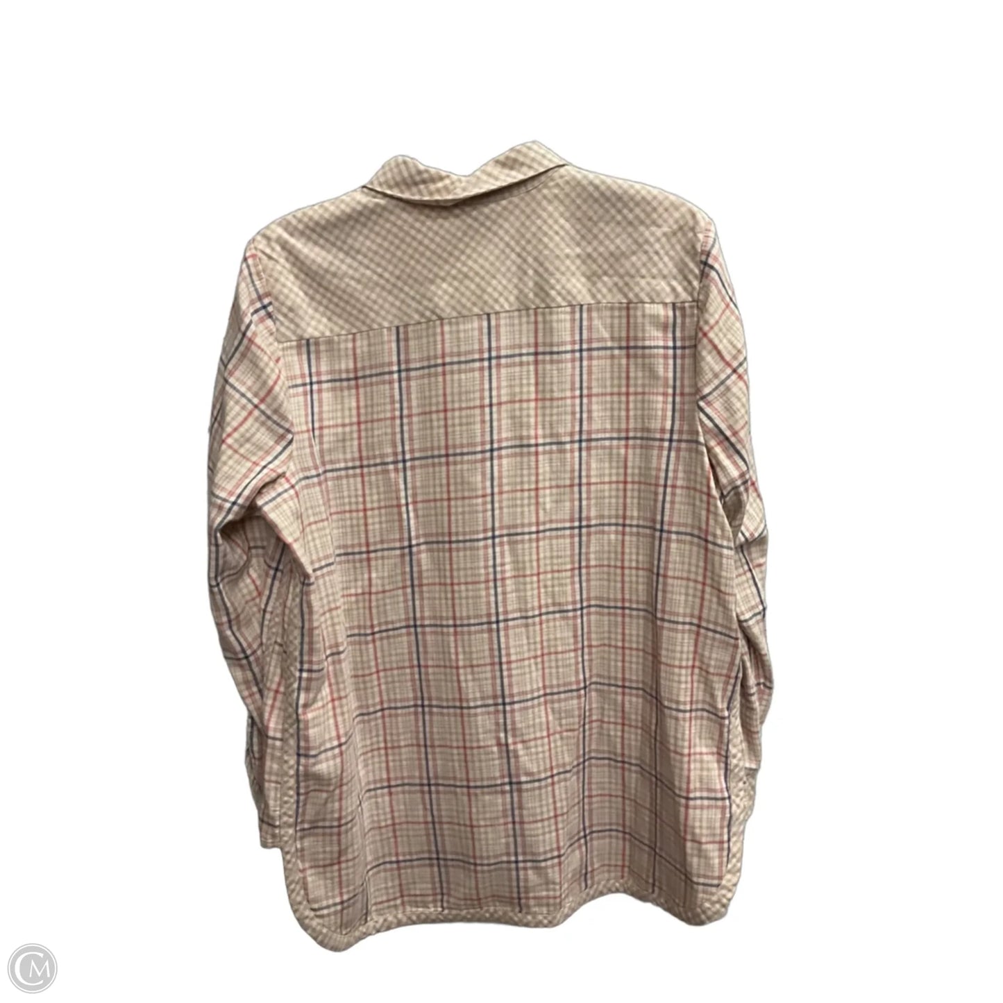 Blouse Long Sleeve By J. Jill In Plaid Pattern, Size: L