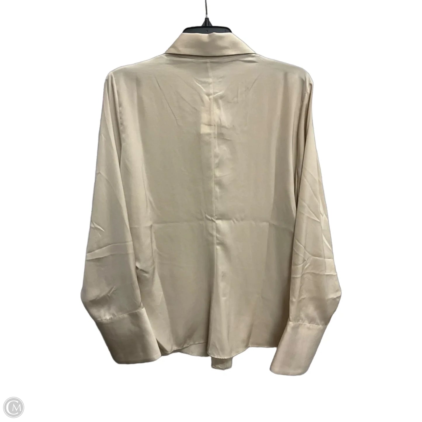 Blouse Long Sleeve By Banana Republic In Cream, Size: Xl