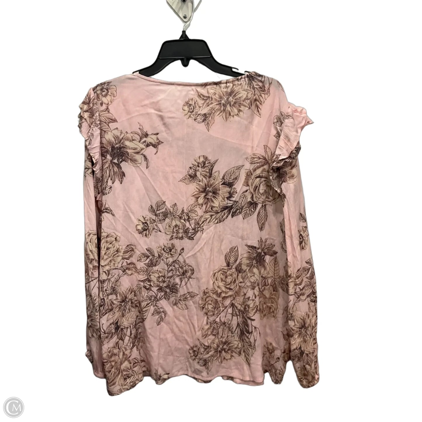 Top Long Sleeve By Maurices In Pink, Size: 1x