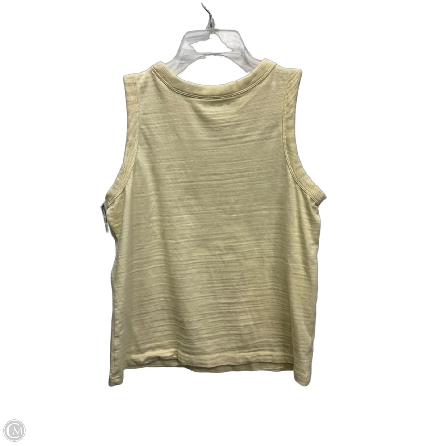 Top Sleeveless By Loft In Yellow, Size: M