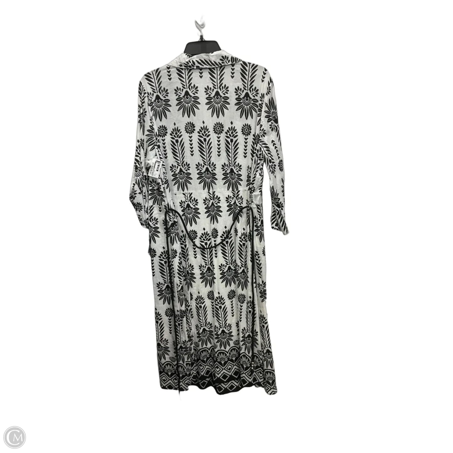 Dress Casual Maxi By Mlle Gabrielle In Black & White, Size: 2x