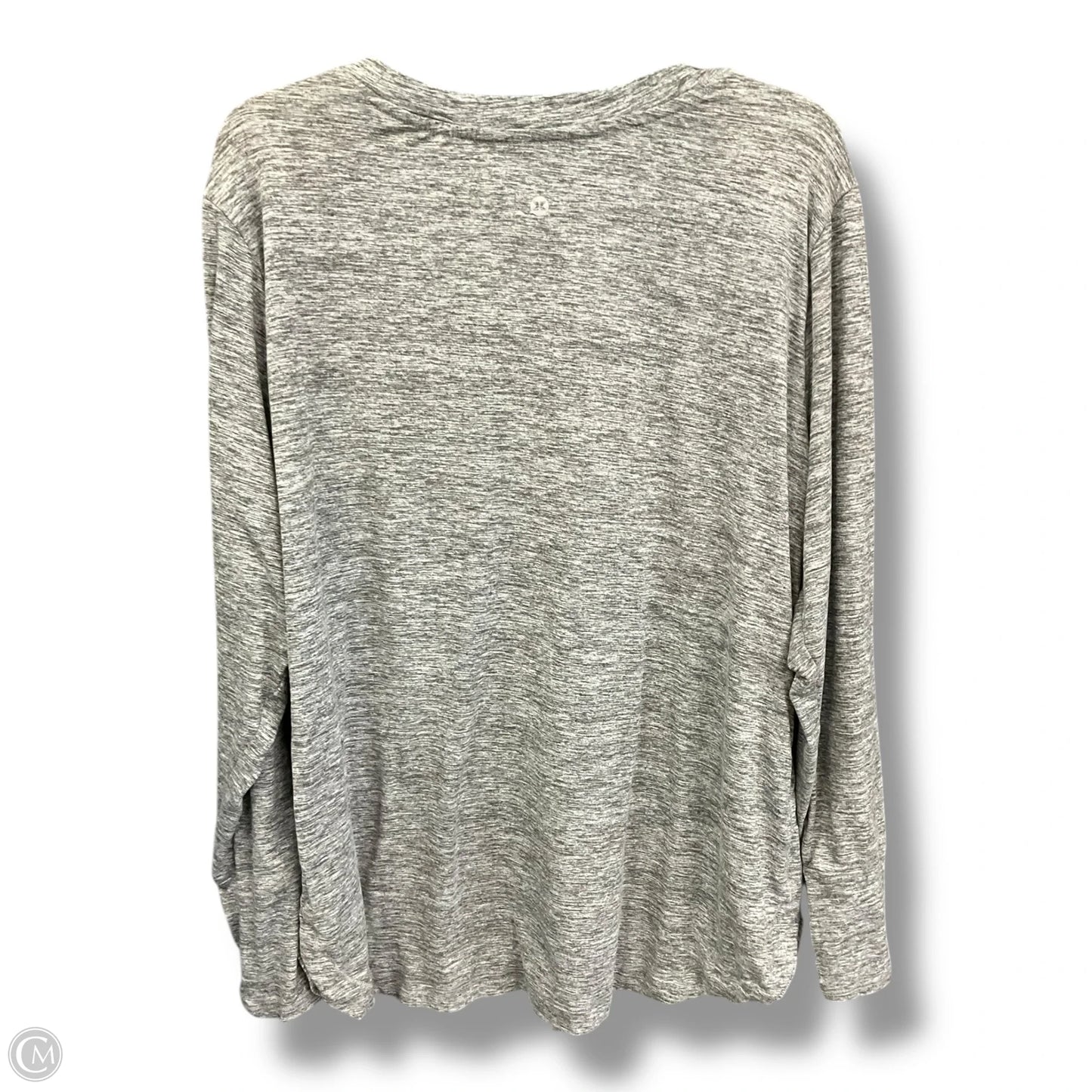 Athletic Top Long Sleeve Crewneck By Rbx In Grey, Size: 2x