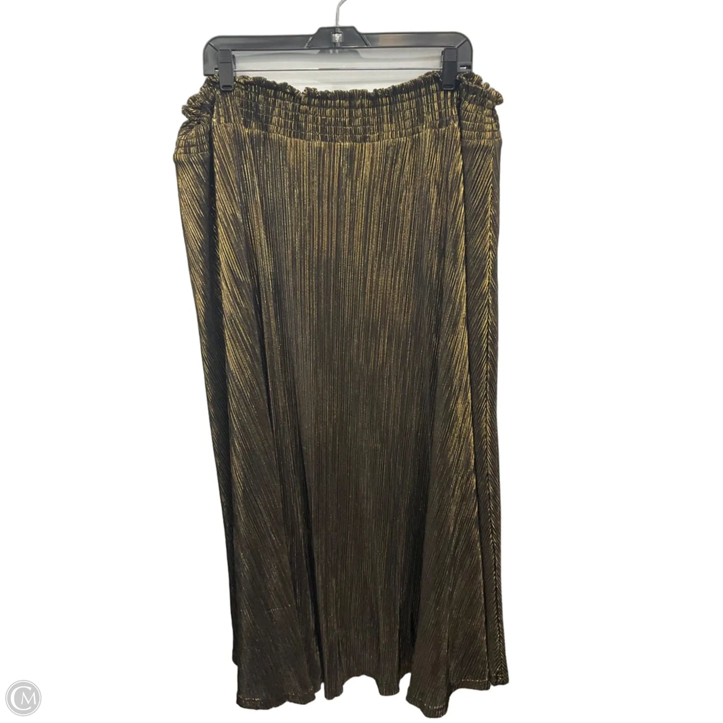 Skirt Maxi By Cato In Gold, Size: 2x