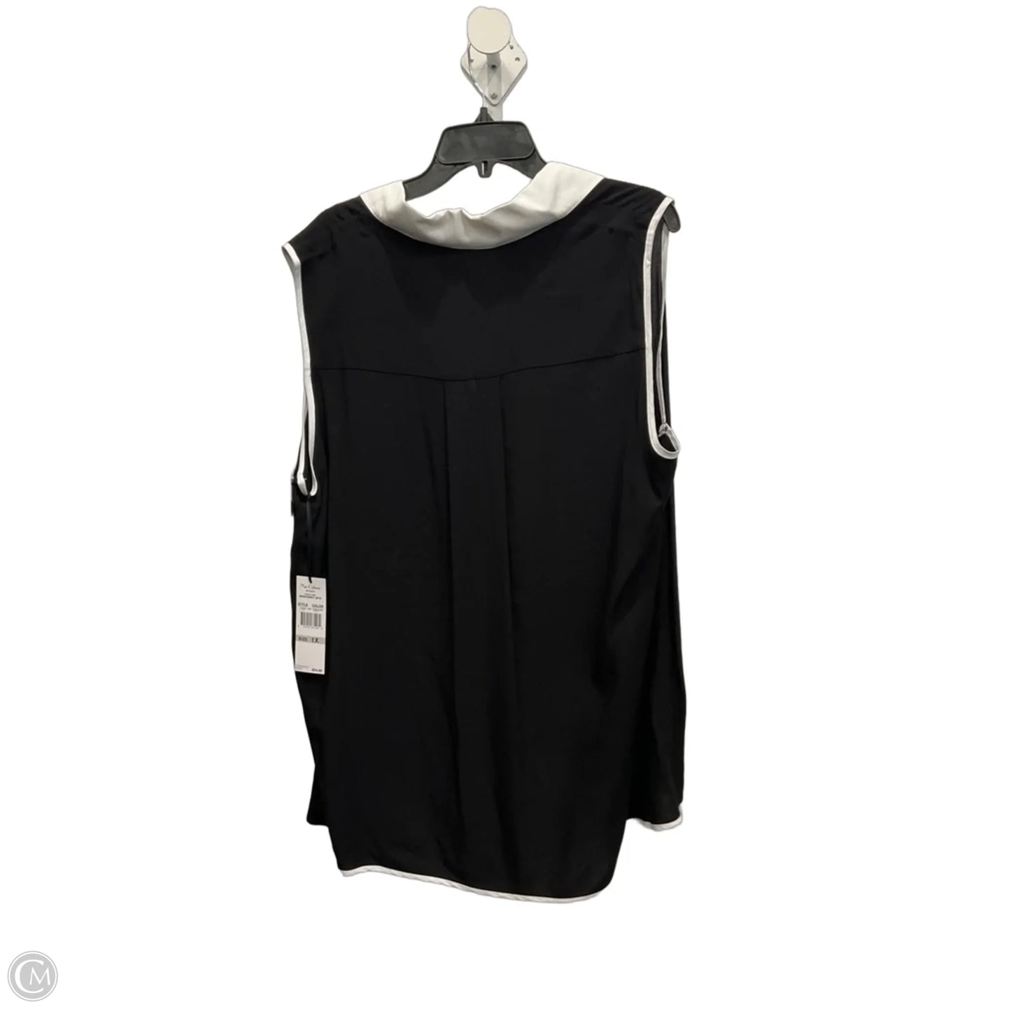 Top Sleeveless By Nue Options In Black & White, Size: 1x