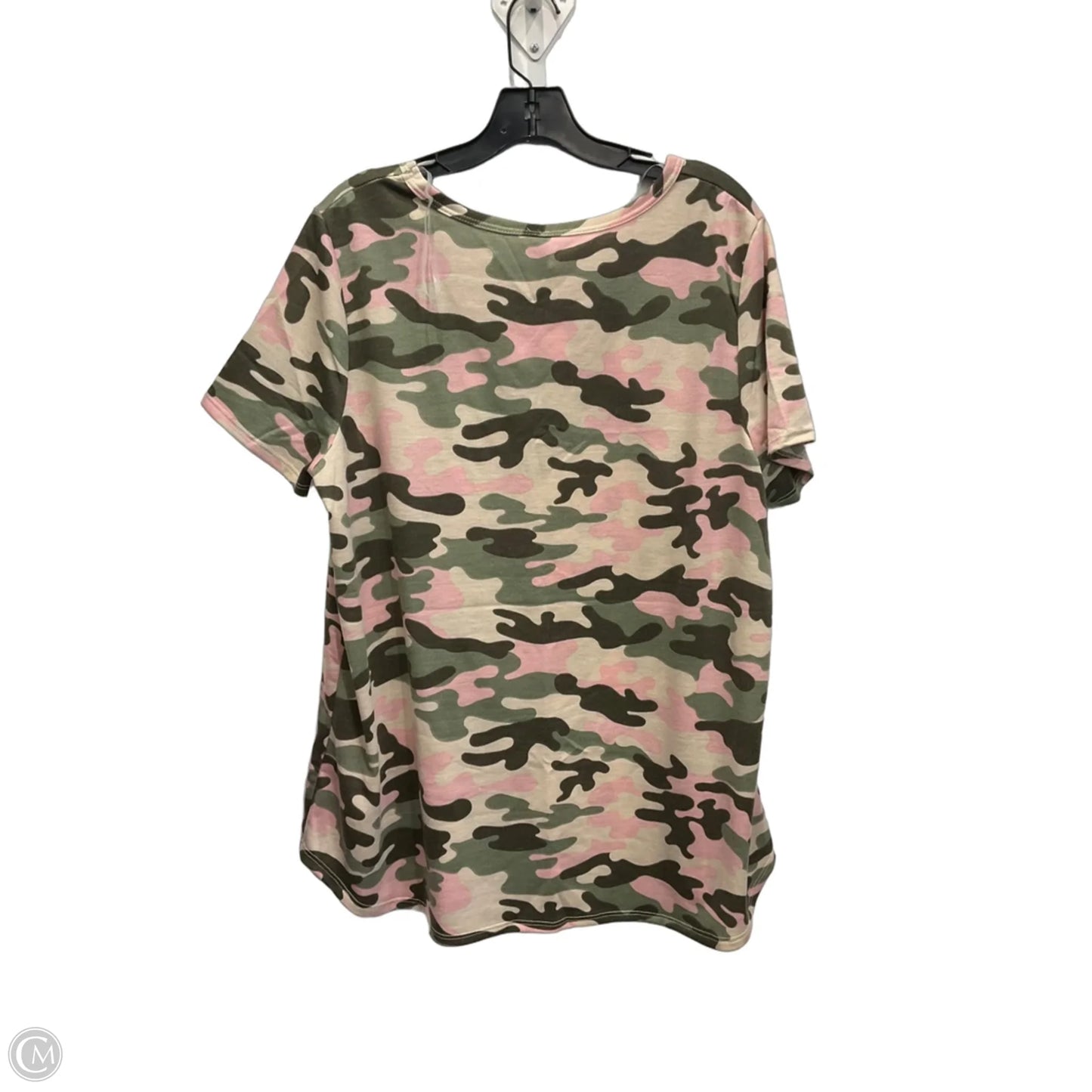 Top Short Sleeve By Clothes Mentor In Camouflage Print, Size: Xl