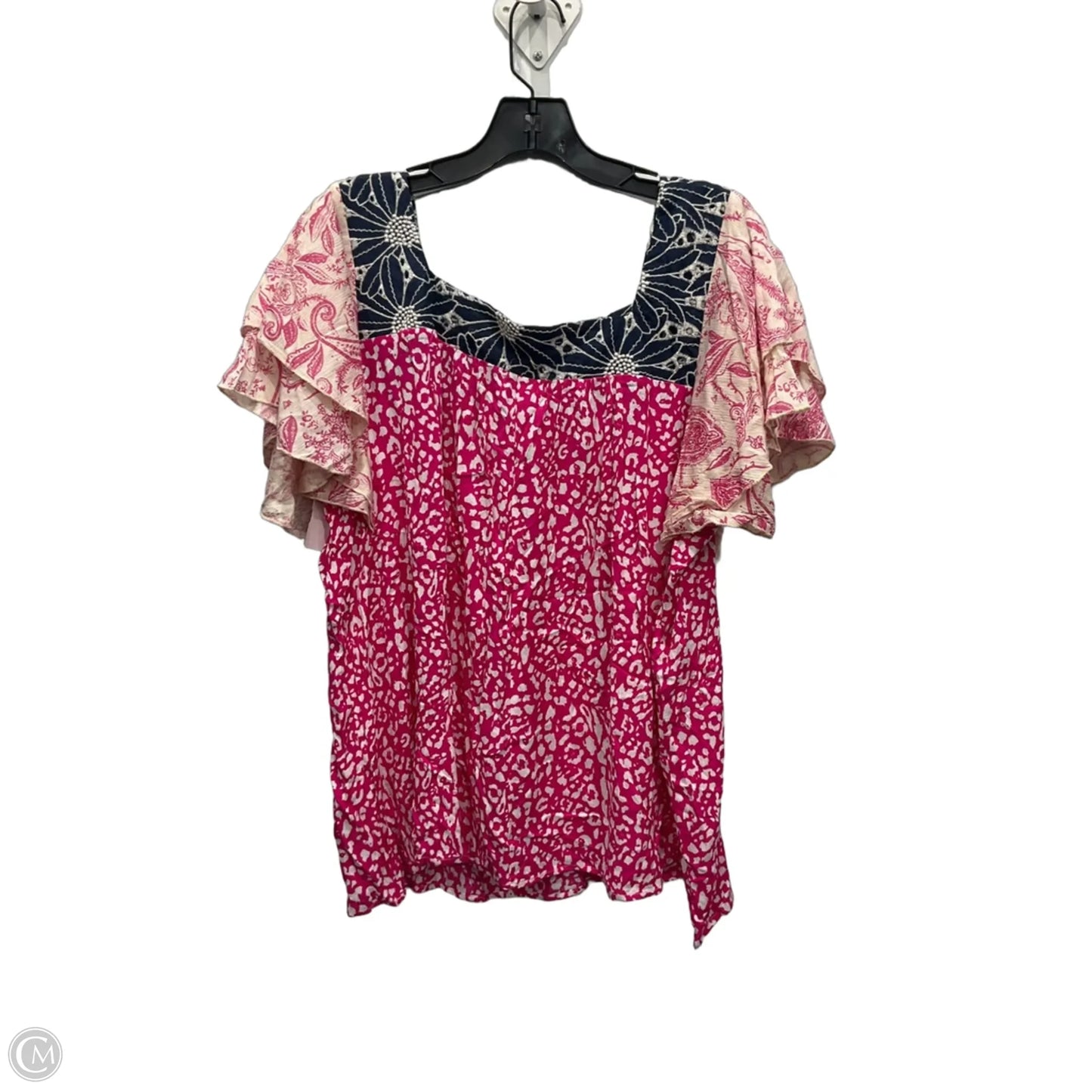 Top Short Sleeve By Clothes Mentor In Pink, Size: Xl