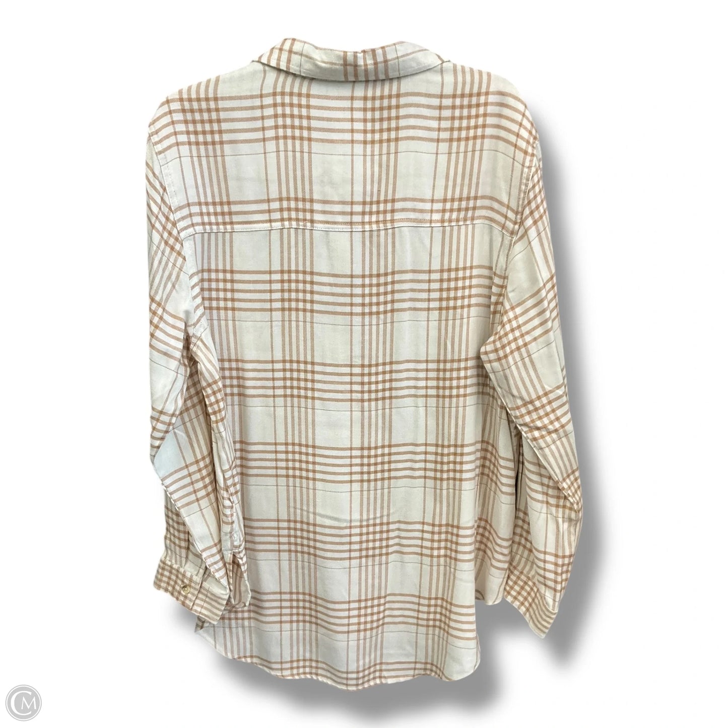 Top Long Sleeve By C And C In Plaid Pattern, Size: Xl