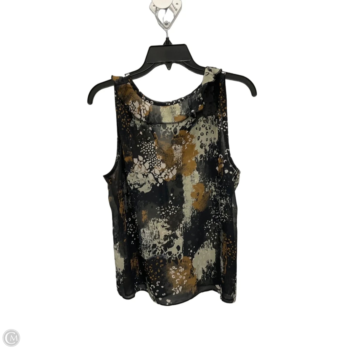 Top Sleeveless By Cabi In Black & Brown, Size: L