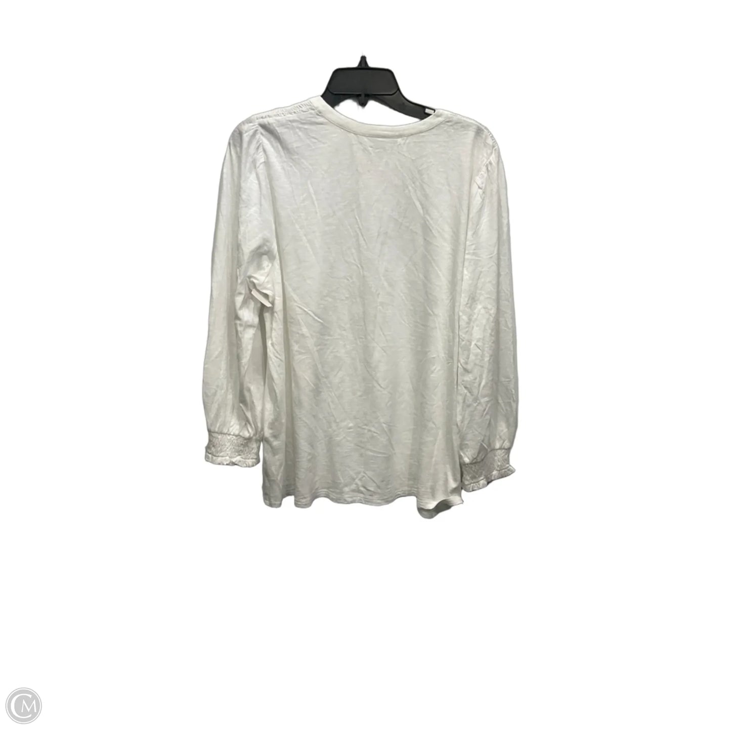Top Long Sleeve Basic By J. Jill In White, Size: L