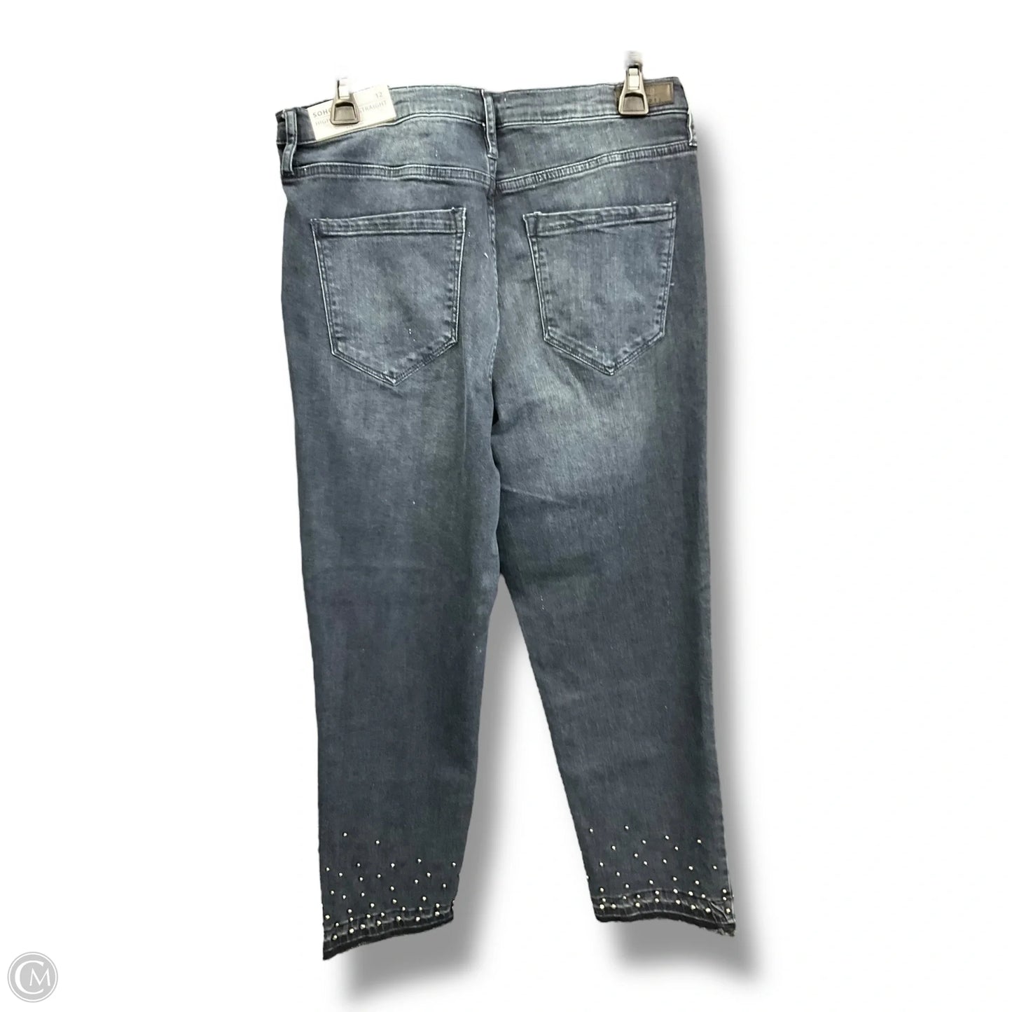 Jeans Straight By Nicole By Nicole Miller In Blue Denim, Size: 12