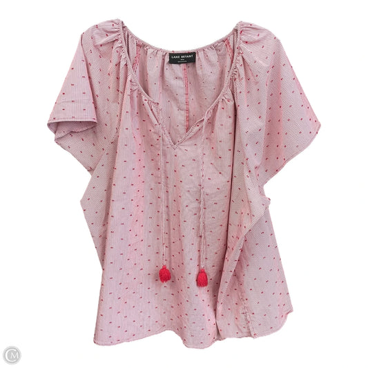 Top Short Sleeve By Lane Bryant In Striped Pattern, Size: 4x