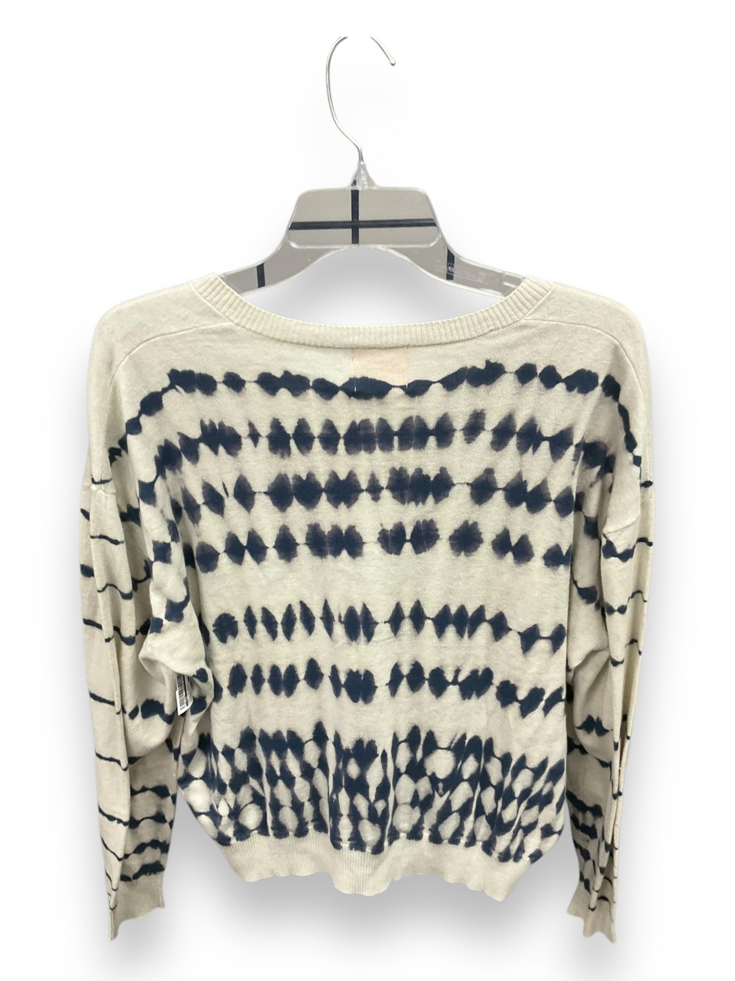Top Long Sleeve By Cma In Blue & Cream, Size: M