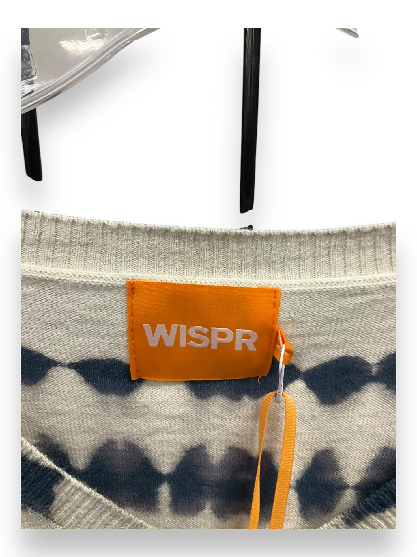 Top Long Sleeve By Cma In Blue & Cream, Size: M