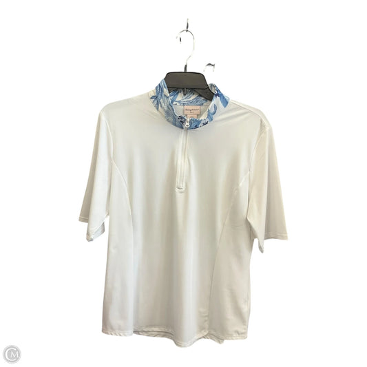 Athletic Top Short Sleeve By Tommy Bahama In Blue & White, Size: Xl