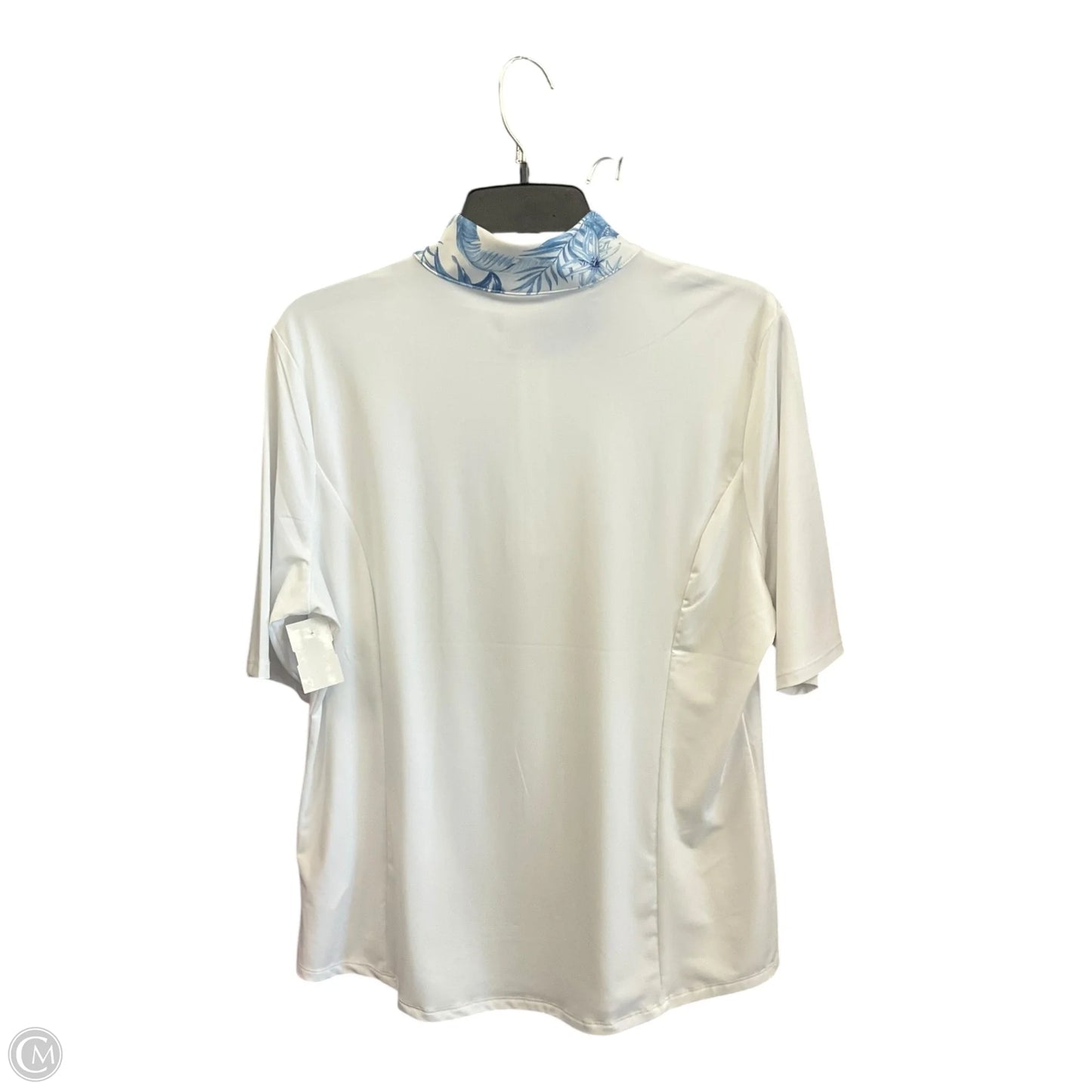Athletic Top Short Sleeve By Tommy Bahama In Blue & White, Size: Xl