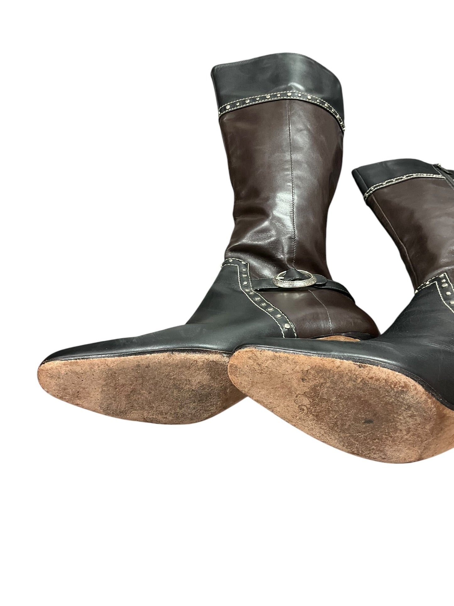 Boots Mid-calf Heels By Brighton Size: 7