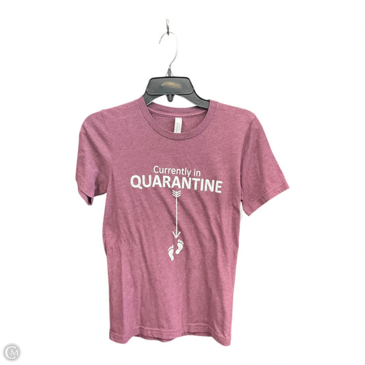 Maternity Top Short Sleeve By Bella + Canvas, Size: Xs