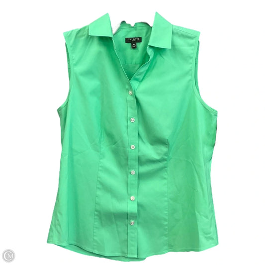 Blouse Sleeveless By Talbots In Green, Size: Sp